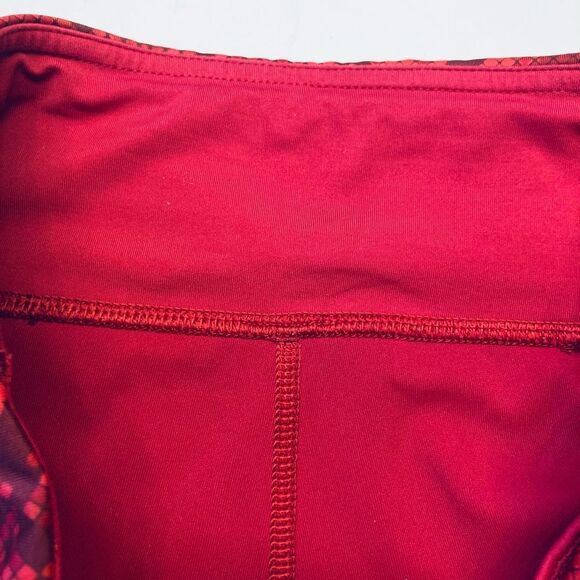 Lululemon x SoulCycle Run Pace Crop Snakeskin Legging Cranberry Red Skull Size 6 - Picture 6 of 12